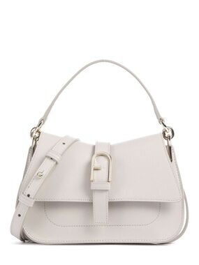 Furla Cream Leather Top-Handle Shoulder Bag